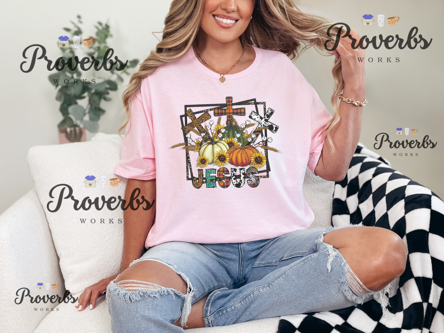 Jesus Fall/ Seasonal Theme T-Shirt